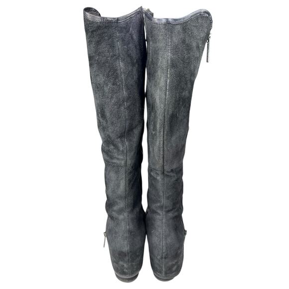 Donald J Pliner Women’s Devi Black Saddle Suede Riding Boots Size US 10 - Picture 8 of 13